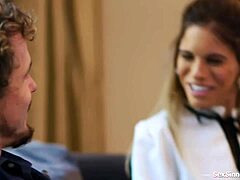 Why are you fucking my roommate too you sneaky big cock bitch in this threesome?