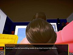 Teen Plays Game with Family Members.