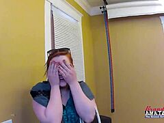 busty ginger carolyn hints at deep desires with her toy