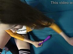 I finally fucked my girlfriend's tight pussy in the costume, it was hot