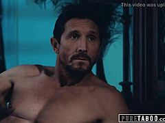 Stepmom caught teen 18+ with step-uncle and joins in for muff diving