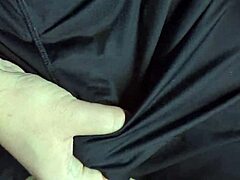 these shorts feel so soft without underwear while i stroke my cock