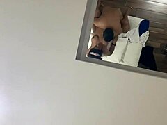 Iranian girl straightens boyfriend's cock with bag and rides