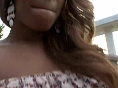 Black Milf Cougar Strapon Fucks Pussy!