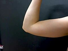 Petite Brunette Coed Sabrina Rubs Tits While Sucking Hard Cock