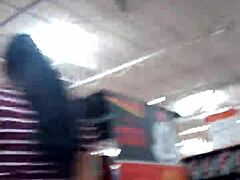 Anal sex in Walmart, voyeur catches the action.