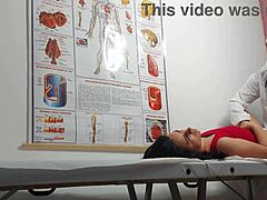 ginecologista gets rough and dirty with brazilian patient in kinky exam. he fingers ass and fucks tight juicy pussy hard.