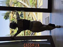 cassiana costa loves sucking thick big black cocks and getting hot cum in her mouth, right? watch her flash that sexy latina ass complete on cassiflix