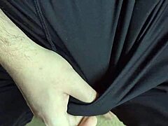 these shorts feel so soft without underwear while i stroke my cock