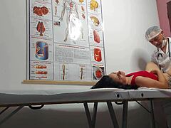 ginecologista gets rough and dirty with brazilian patient in kinky exam. he fingers ass and fucks tight juicy pussy hard.