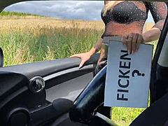 Wanna see this shy German teen 18+ hook up with a stranger outdoors?