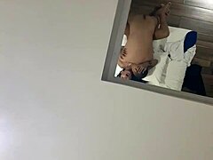 Iranian girl straightens boyfriend's cock with bag and rides