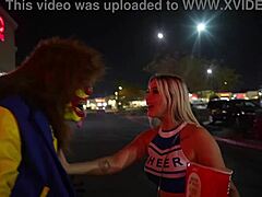 Cheerleader Cosplay Blowjob In Public 😍