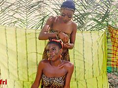 Ebony Outdoor Girl On Girl Strapon Action With Drunk Wife And Submissive Slave