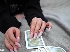 stepsister loses strip game, gets deep blowjob with cum 😏