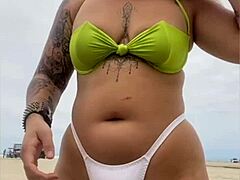 hey, that cheese seller couldn't stop staring at my pussy on the beach