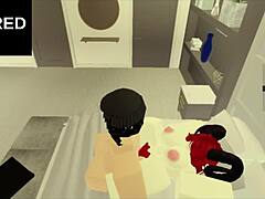 having a hot session in roblox with some intense action