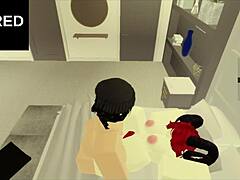 having a hot session in roblox with some intense action