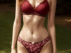 Lingerie Models Pose Under Cherry Blossom Trees