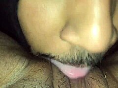 Watch the queen of squirt get her clit stimulated and squirt on monster cock.