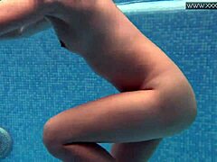 Lady dee swims underwater as shy czech teen