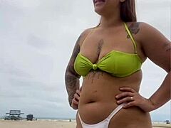 hey, that cheese seller couldn't stop staring at my pussy on the beach