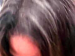 that hot latina teacher is sucking her student's big cock so eagerly