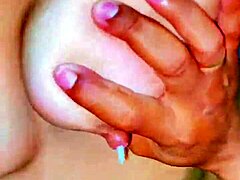 Fucking young mom while squeezing her milk