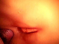 Her cute shaved big pussy and ass make me so happy during assfucking.