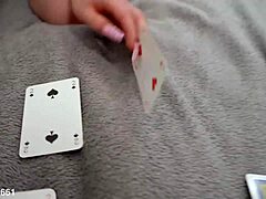 stepsister loses strip game, gets deep blowjob with cum 😏