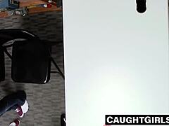 Cleo Clementine steals but gives the officer a blowjob in the office.