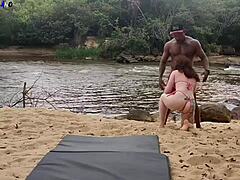 I took my girlfriend to the stream for a bath