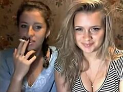 Girls Cam With Cigarette Smoke!