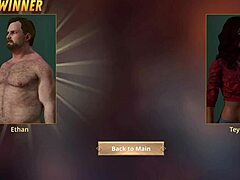 teyonah fights ethan in naked 3d game with handjob anal assfucking doggystyle interracial action