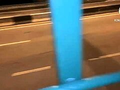 wife having sensual sex on the street with a tattooed well-endowed guy