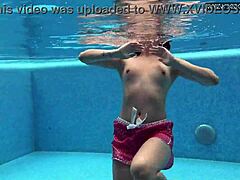 Lady dee swims underwater as shy czech teen
