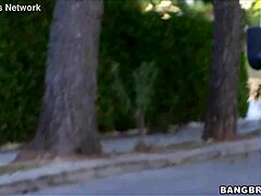 does the redhead latina with pink nipples take a mouthful of cumshot?