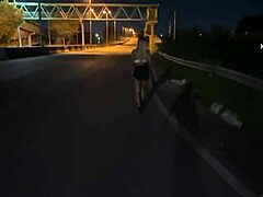 wife having sensual sex on the street with a tattooed well-endowed guy