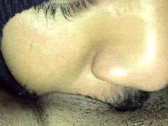 Watch the queen of squirt get her clit stimulated and squirt on monster cock.