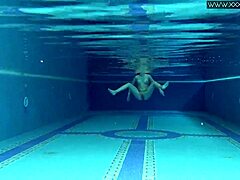Lady dee swims underwater as shy czech teen