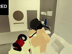 having a hot session in roblox with some intense action