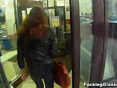 glasses teen 18+ fucks on stairway, not shy?