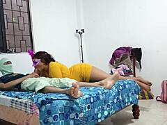 stepbrother's small penis grew colossal after acrobatics turning into a monster cock for horny blowjob action with his not sister.