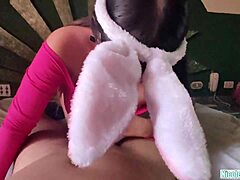 i watch nicolelondrawer as sexy bunny suck and ride my cock pov