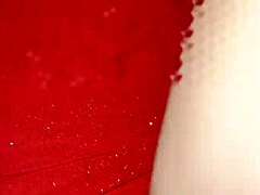 Latina wife enjoys party in lingerie after holiday