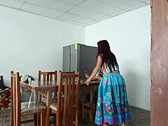 sinful maid spreads her pretty pussy open for you