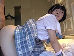 Married owner gets seduced by slutty con cafe girl in cosplay for intense missionary creampie doggystyle riding pov.