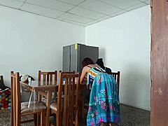 sinful maid spreads her pretty pussy open for you