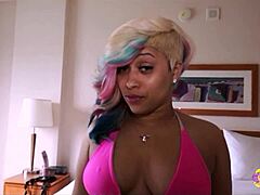 Can thick ebony lesbians kimmi stephens and pinky cum without massive strapon?