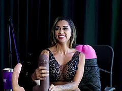 morena shows off blowjob, strips naked, loves touching herself during sex